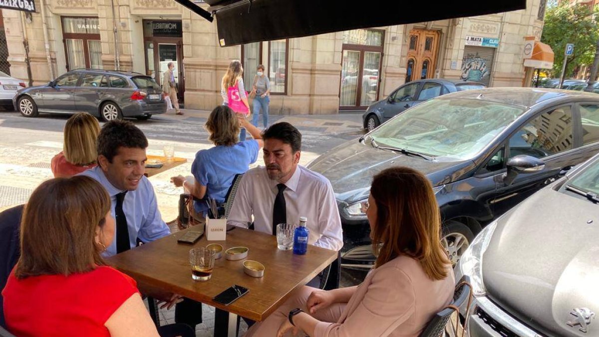 Carlos Mazón, Luis Barcala, María José Catalá e Isabel Bonig esta semana en Valencia.