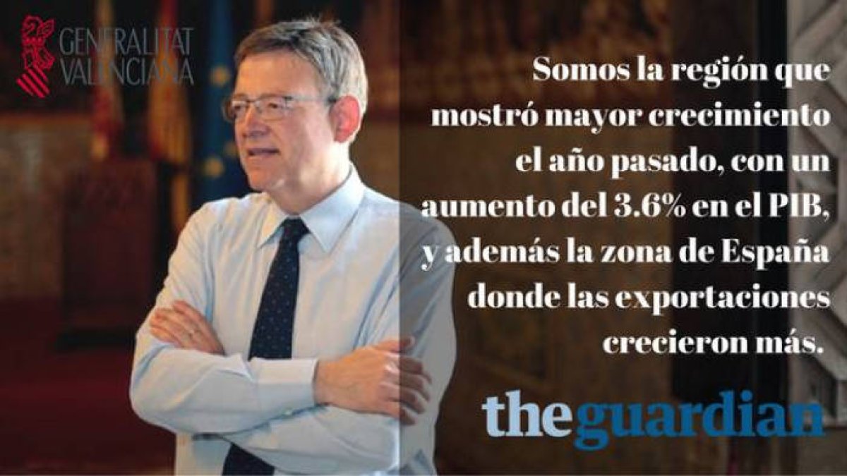 La entrevista a Ximo Puig en The Guardian y los 43.000 euros no aclarados