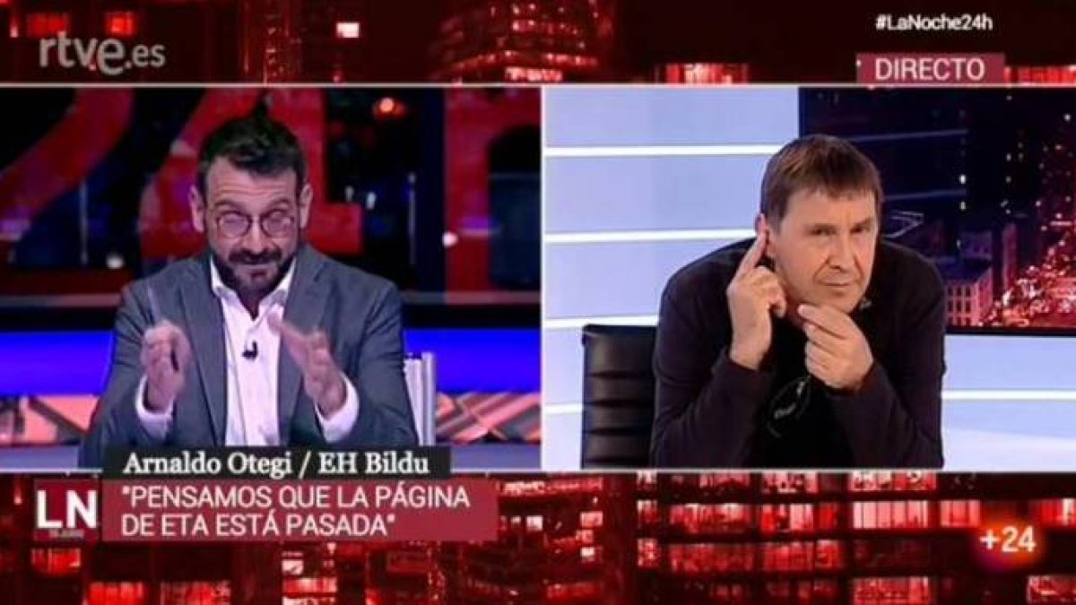 Otegi se hizo el sordo en la polémica entrevista en TVE.
