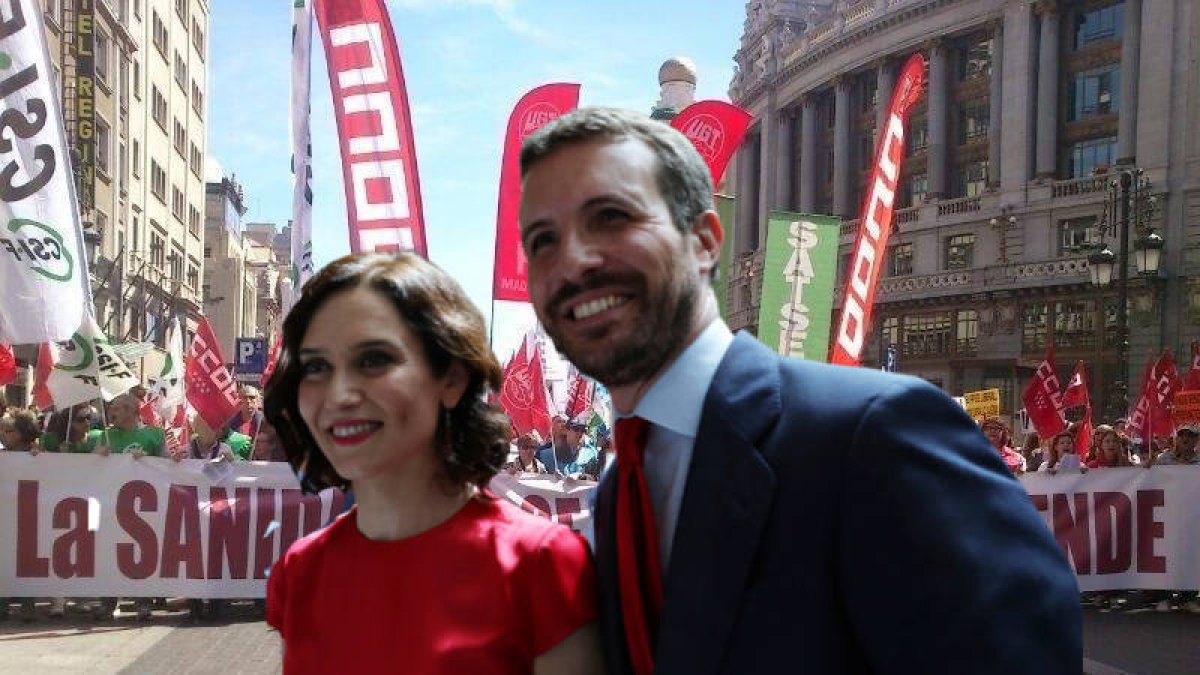 Comienza la marejada preelectoral contra PP y Cs en Madrid con la Marea Blanca