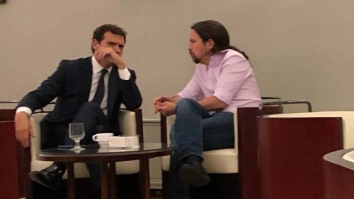 Rivera e Iglesias, en un encuentro este martes en el Congreso.