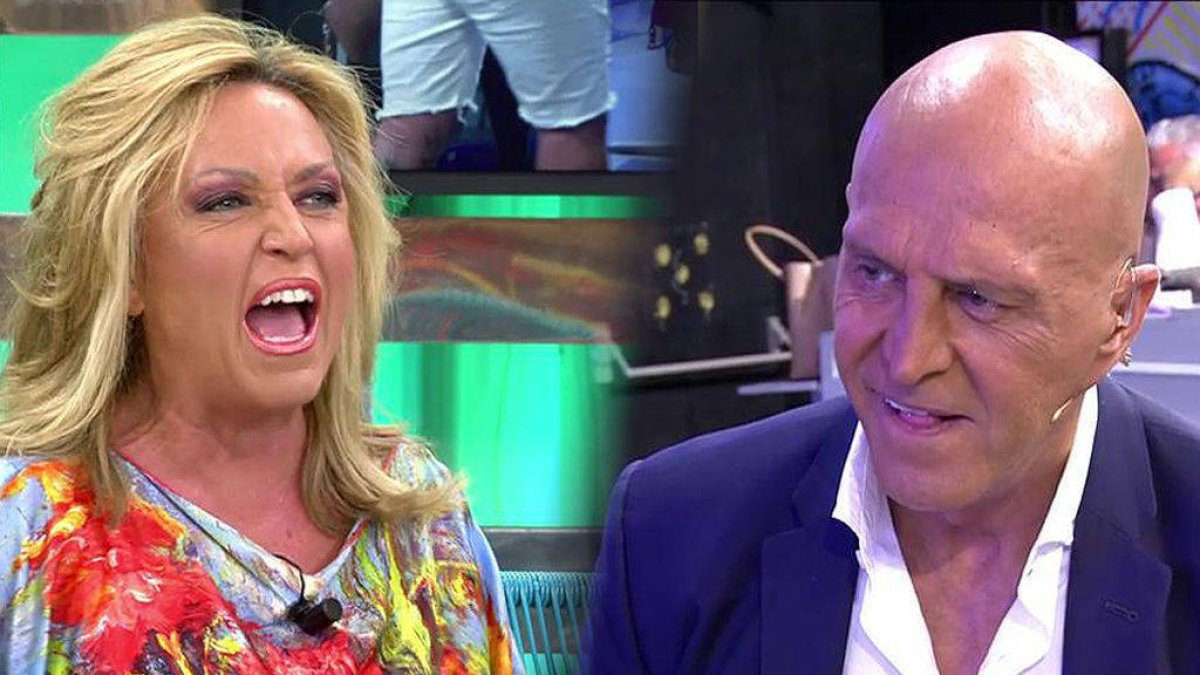 Kiko y Lydia, en el plató de Sábado Deluxe y a voces