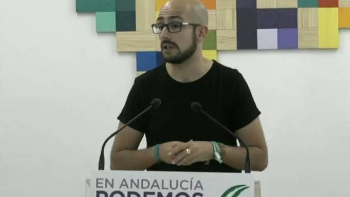 El portavoz de Podemos Andalucía, este lunes.
