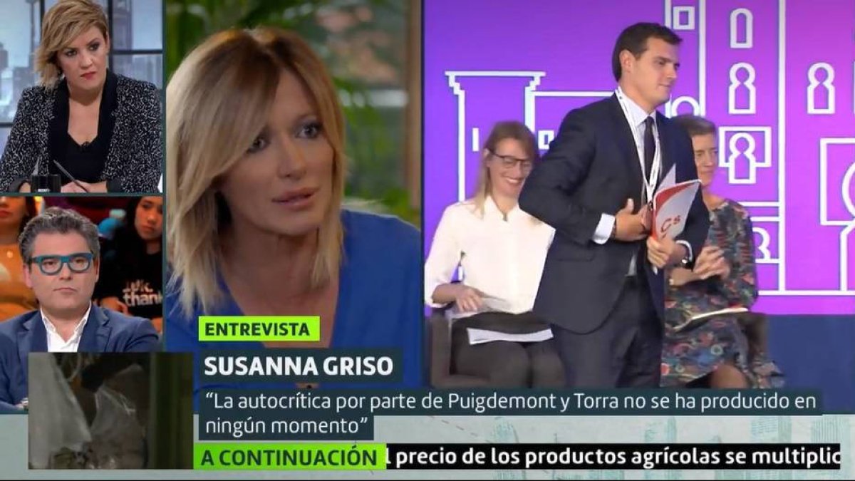 Susanna Griso durante su entrevista en