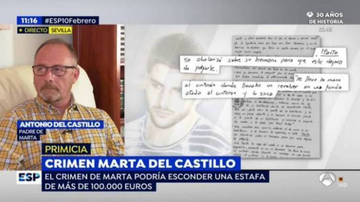 El padre de Marta, Antonio del Castillo.