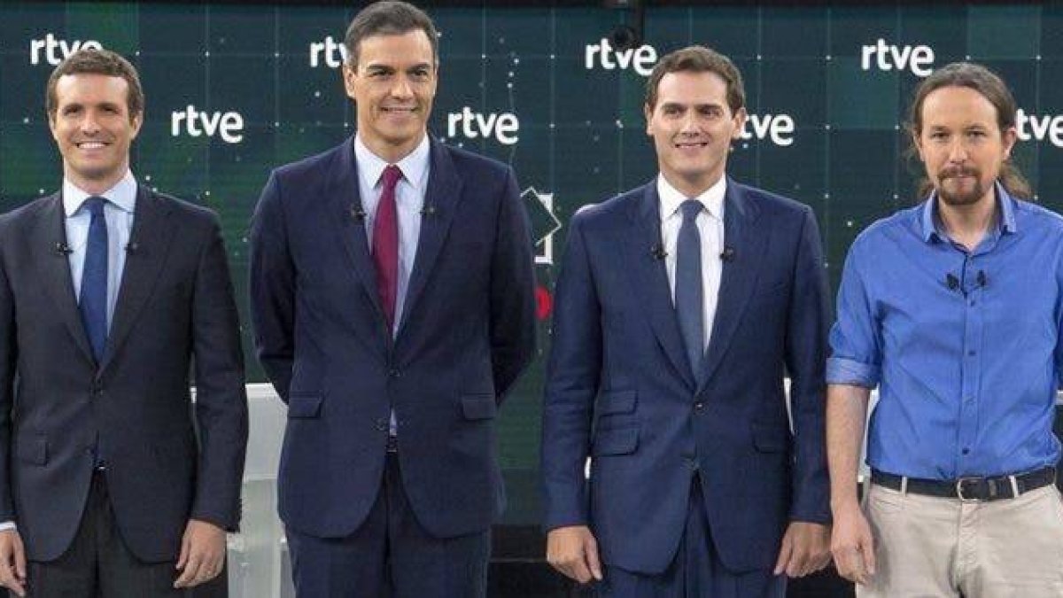 Habrá debate a cinco entre los principales candidatos políticos en TVE