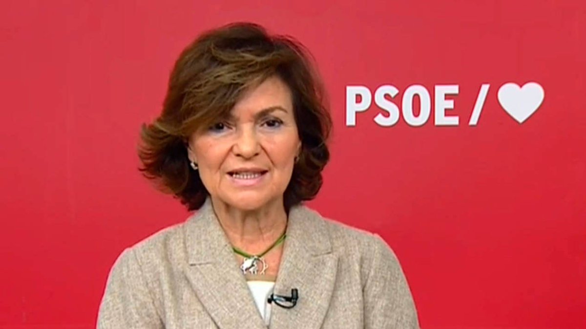 La vicepresidenta Carmen Calvo
