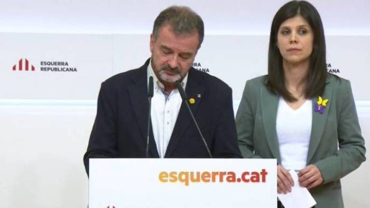 Alfred Bosch, en el momento de anunciar su dimisión.