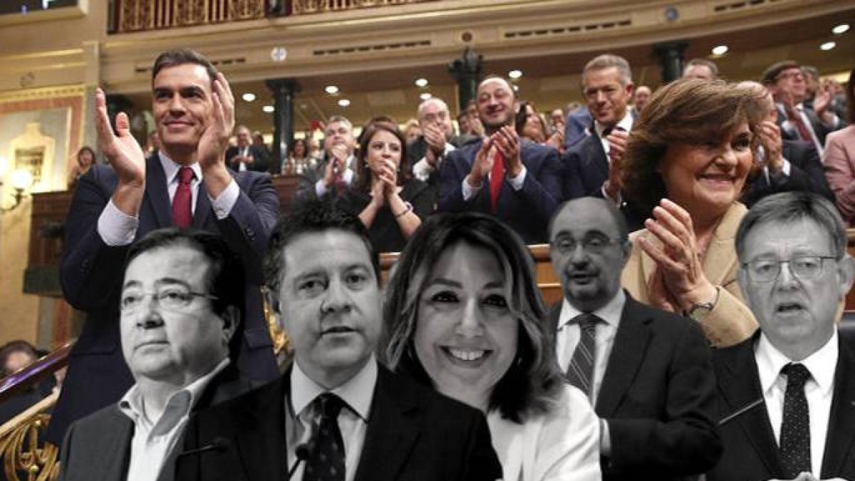 Page, Vara y Lambán ponen la alfombra a Sánchez y les machacan así sin compasión