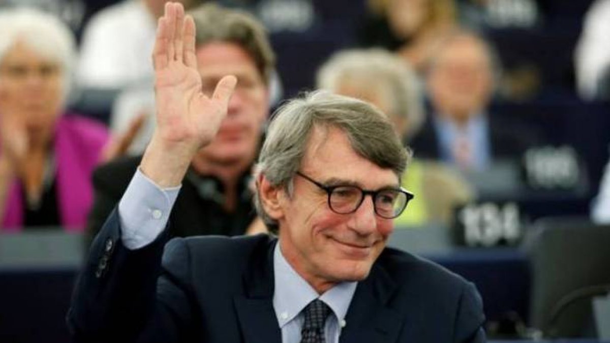 El presidente del Parlamento Europeo, David Sassoli, pillado en un renuncio.