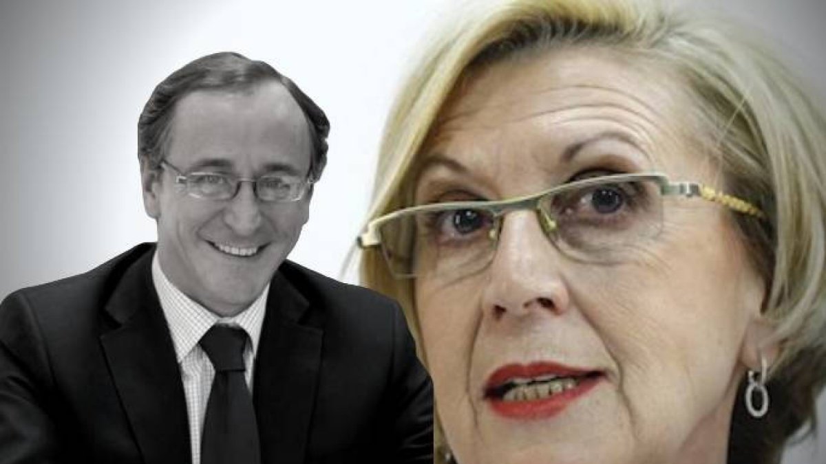 Rosa Díez, junto a Alfonso Alonso