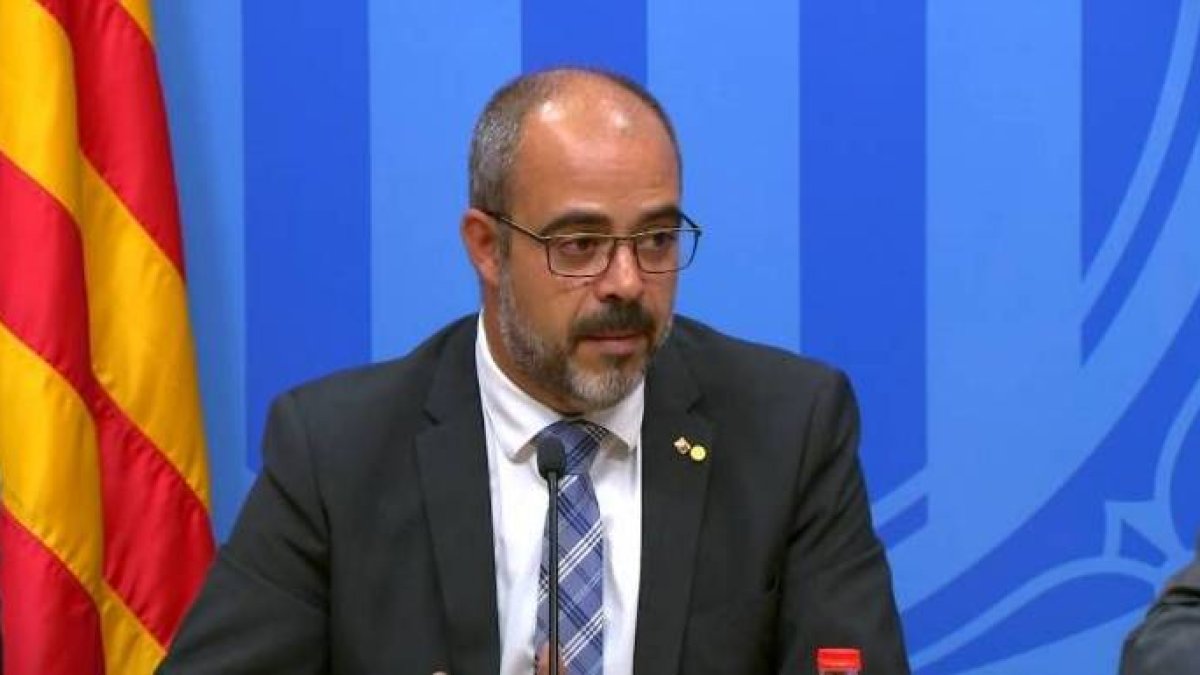 El consejero de Interior, este miércoles en su rueda de prensa.
