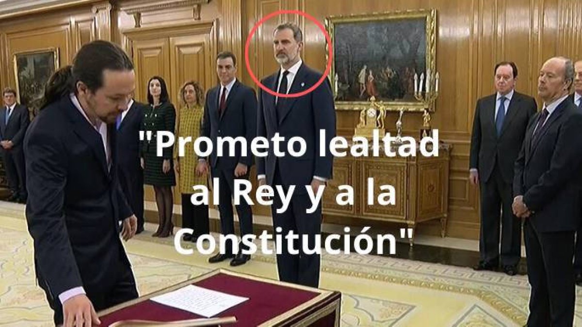 Iglesias no se atreve ante el Rey y promete su cargo como toda