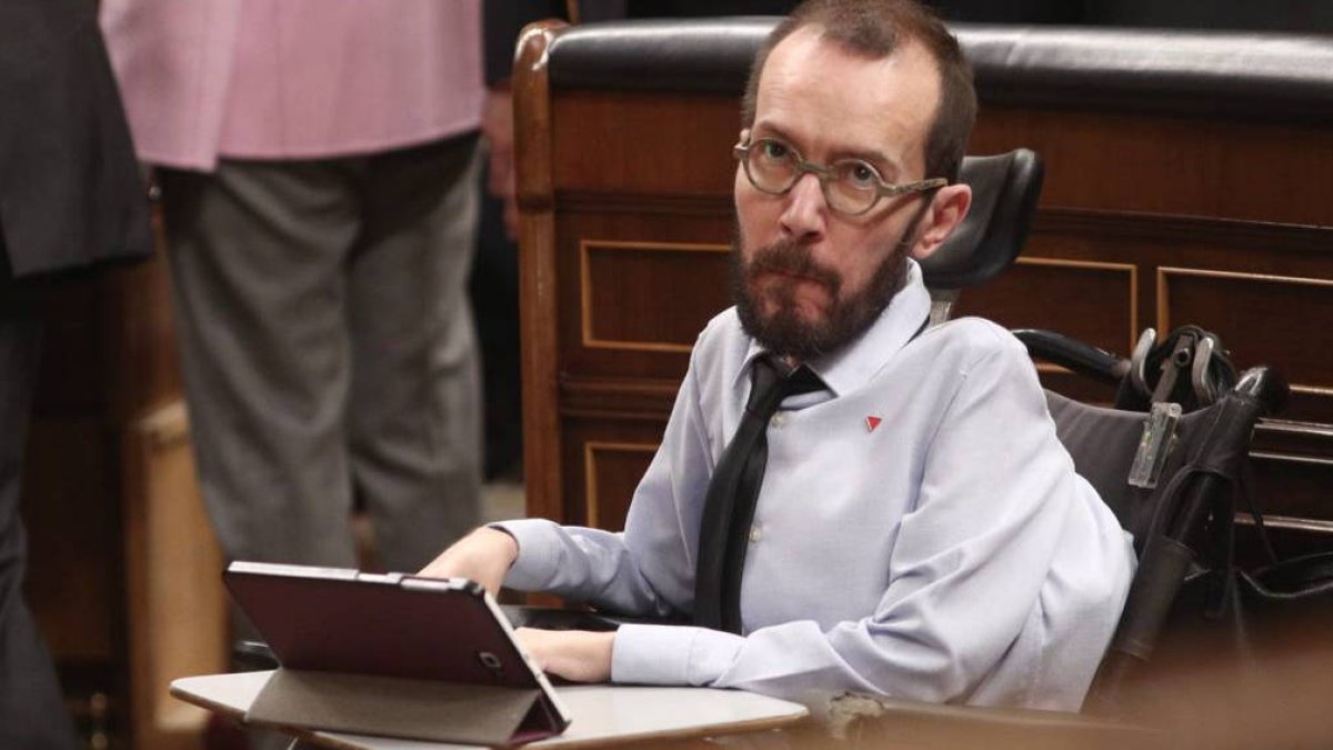 El portavoz de Unidas Podemos, Pablo Echenique
