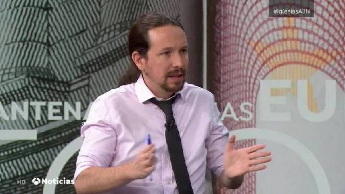 Pablo Iglesias este martes en Antena 3