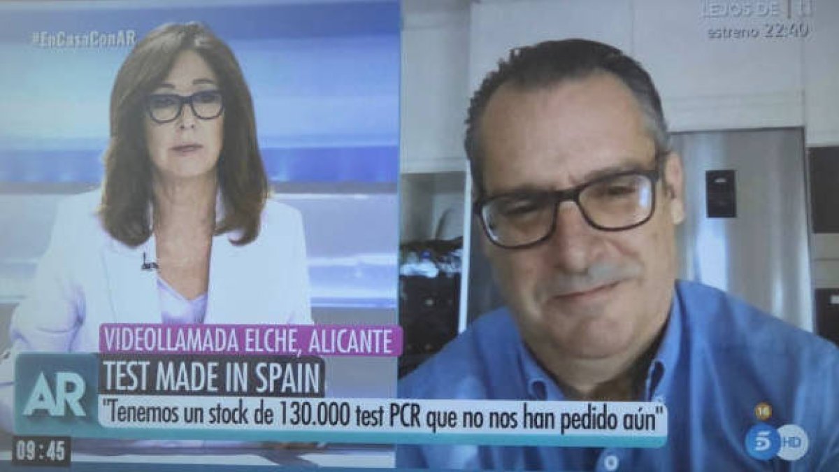 El CEO de PCR Solutions Elche en el programa de Ana Rosa Quintana