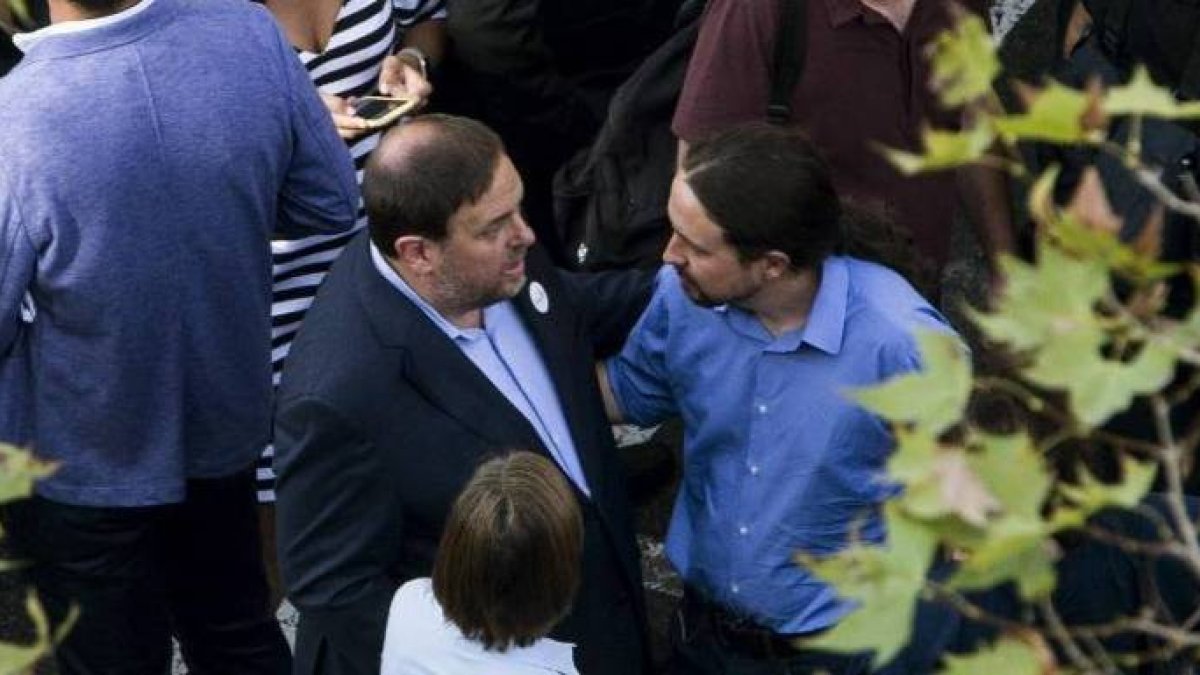 Junqueras e Iglesias en la famosa cena en casa de Jaume Roures.