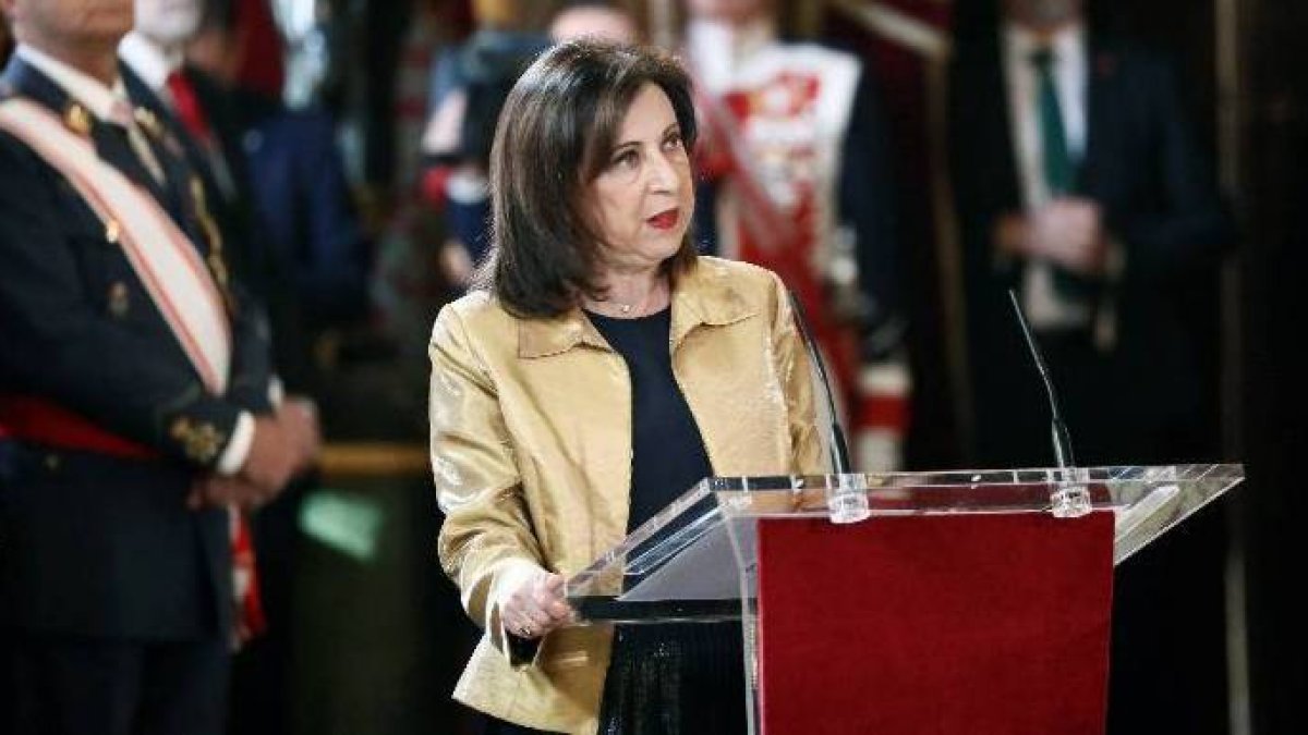 Robles, este lunes en su discurso en la Pascua Militar.
