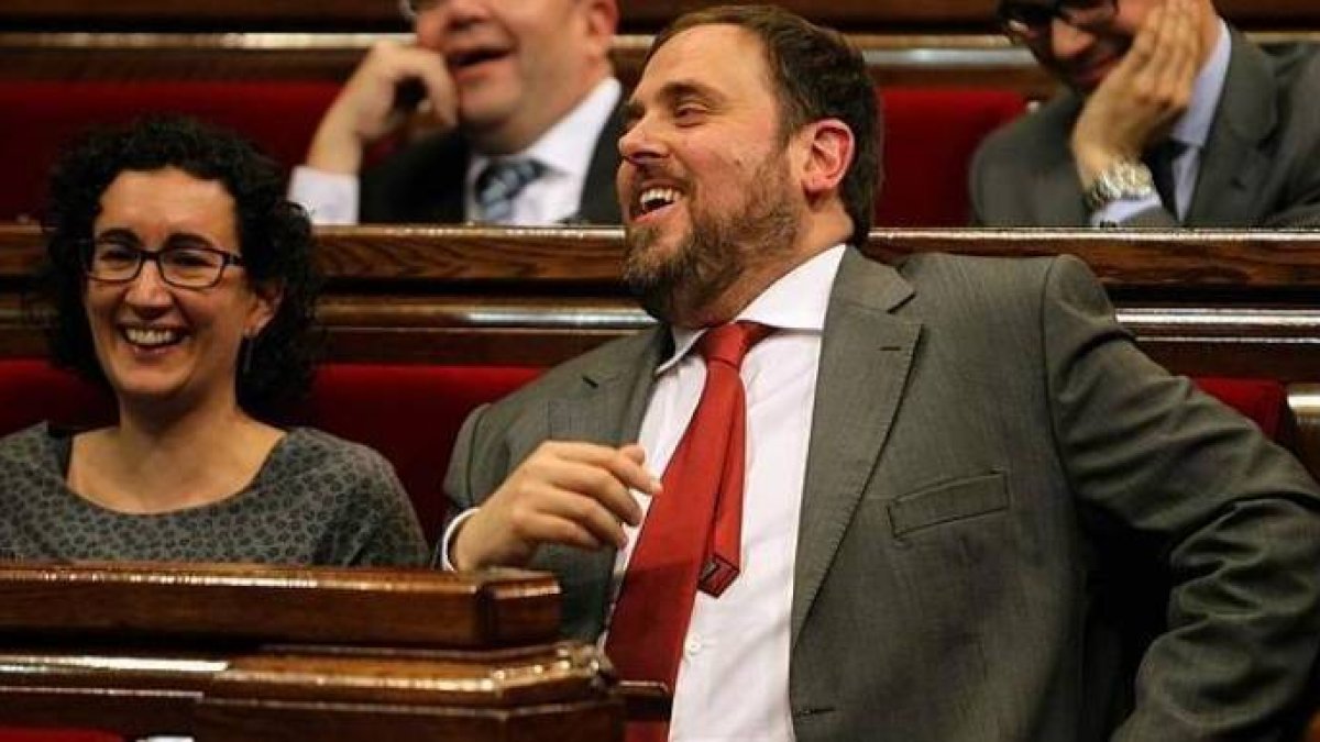 Junqueras y Rovira, un jueves de carcajadas contra España.