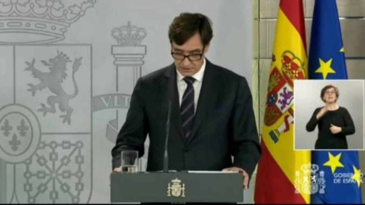 El ministro de Sanidad, este viernes en La Moncloa.