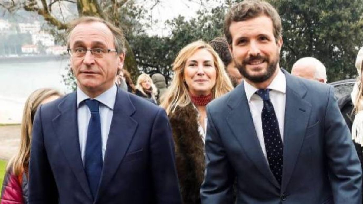 Pablo Casado y Alfonso Alonso, otro encontranazo entre Génova y el PP vasco.