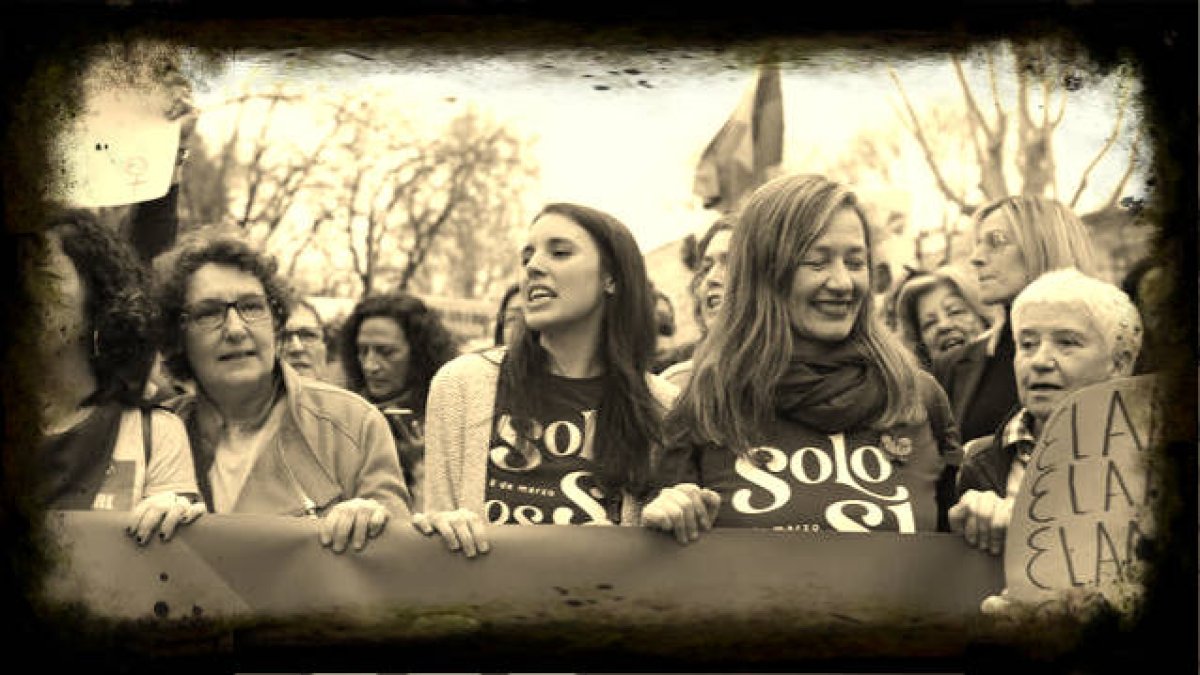 Irene Montero, durante el 8M