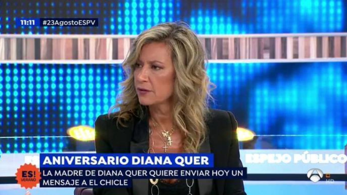 Diana Pinel, madre de Diana Quer, en el plató de Espejo Público.