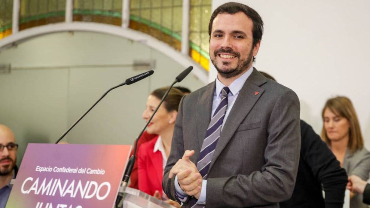 Alberto Garzón, ya de ministro, en un acto reciente