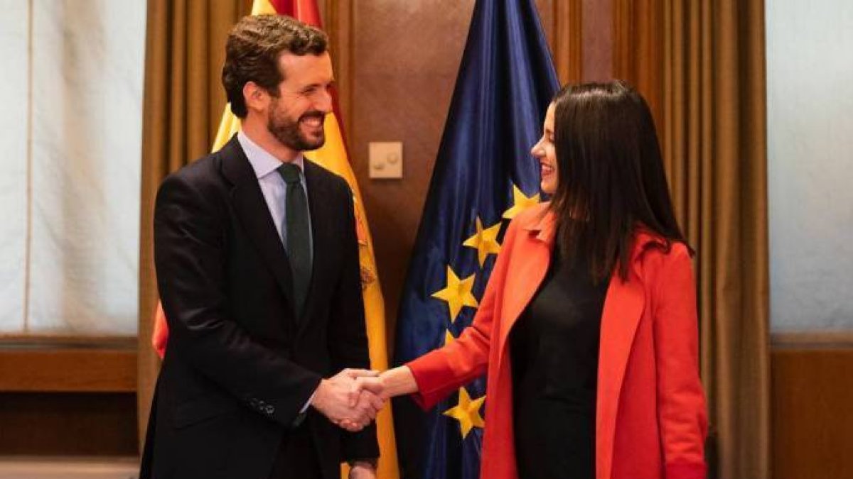 Casado y Arrimadas, esta semana tras acordar los pactos electorales.