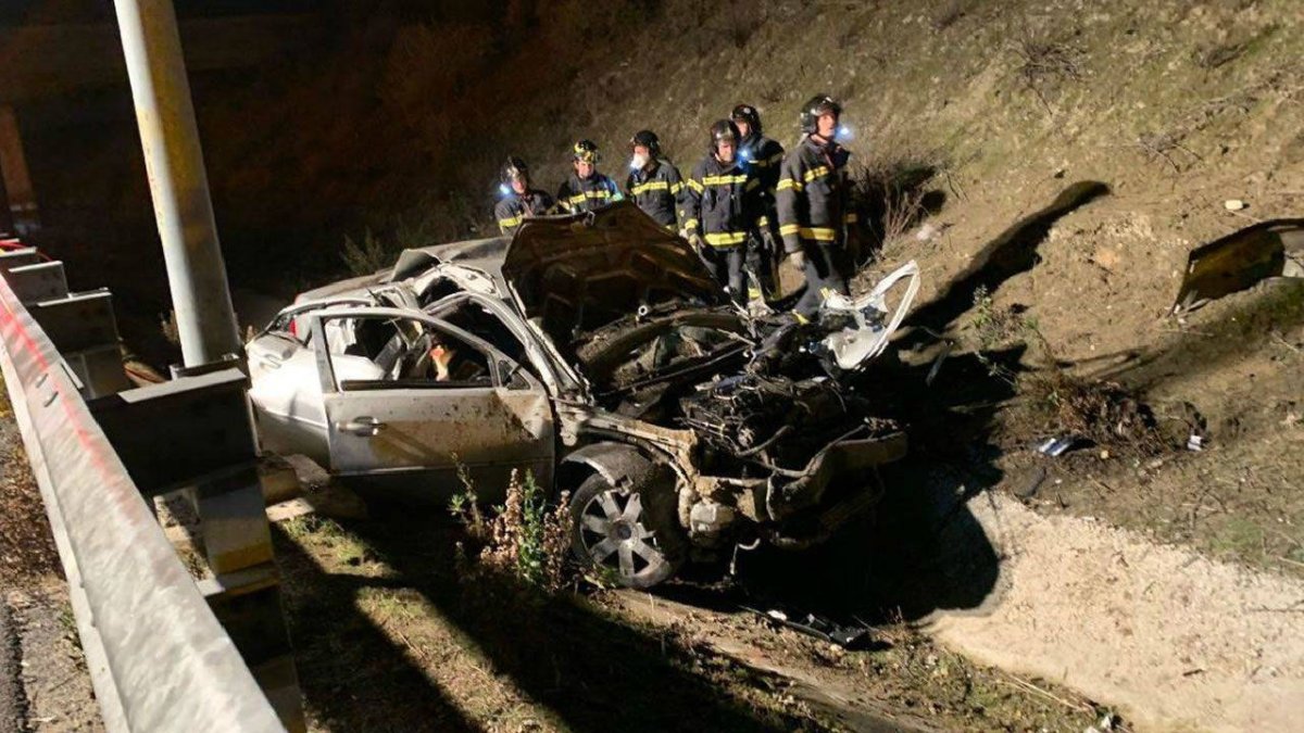 Estado en el que quedó el coche.