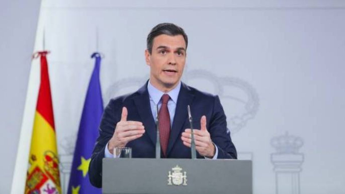 Sánchez, en su comparecencia de este martes.