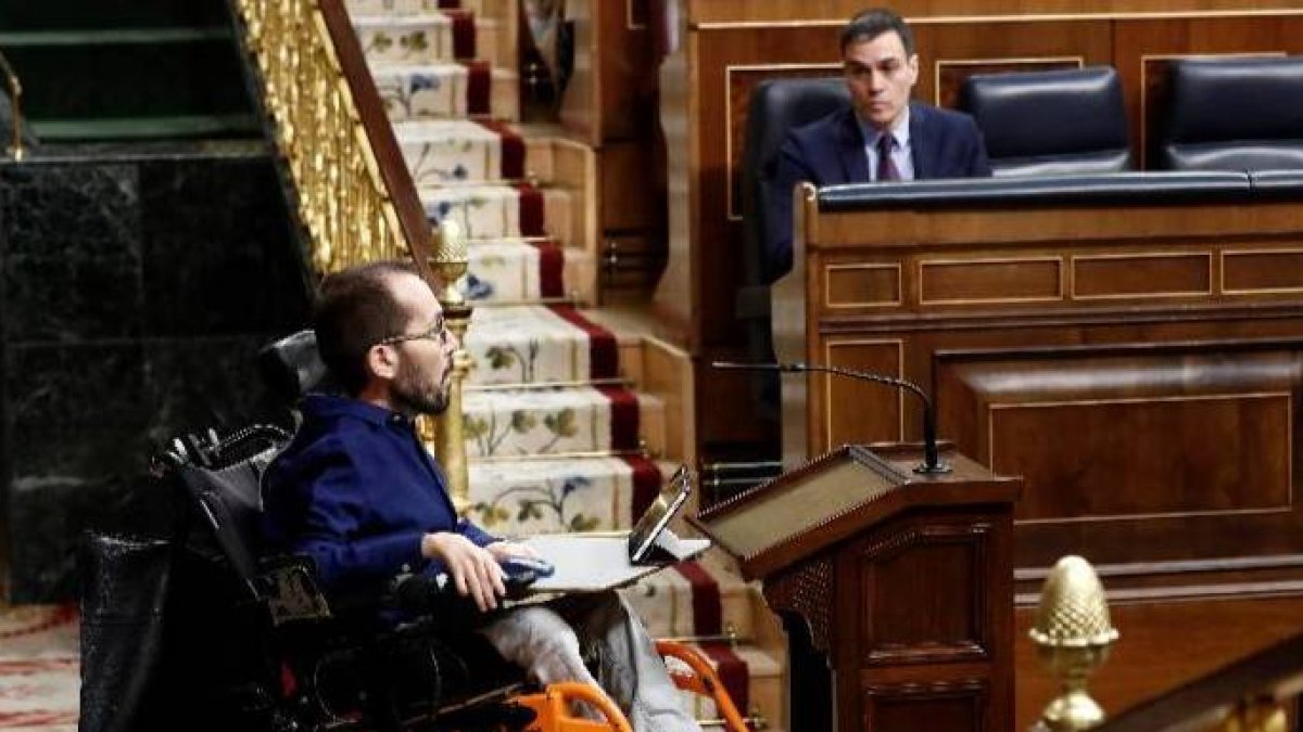 Pablo Echenique, este miércoles en el Pleno del Congreso.