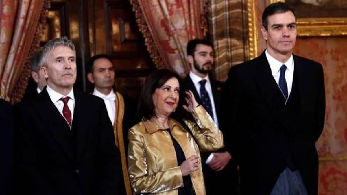 Marlaska y Robles, en la Pascua Militar junto a Sánchez.