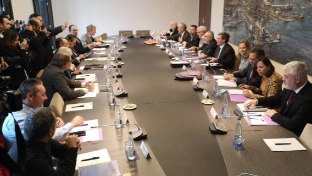 Reunión de consejo de Administración de la Autoridad Portuaria de Valencia el pasado lunes.