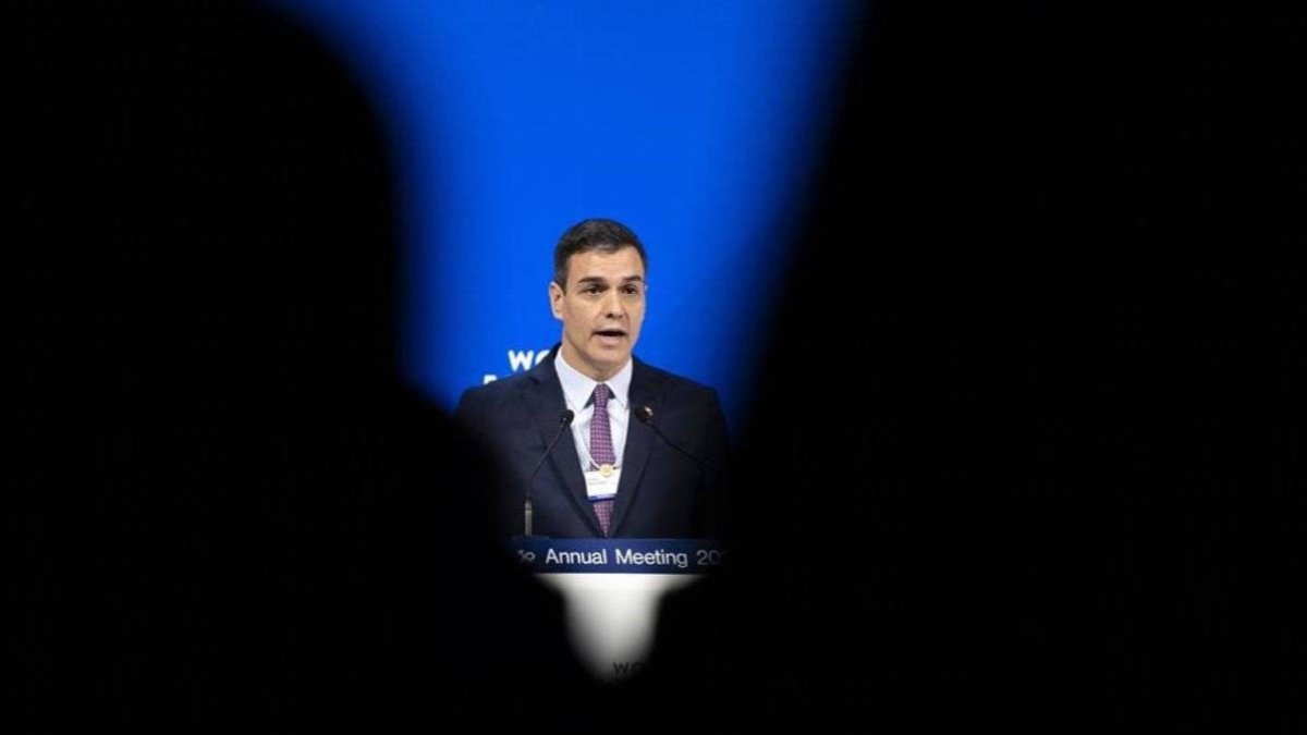 Pedro Sánchez en Davos.