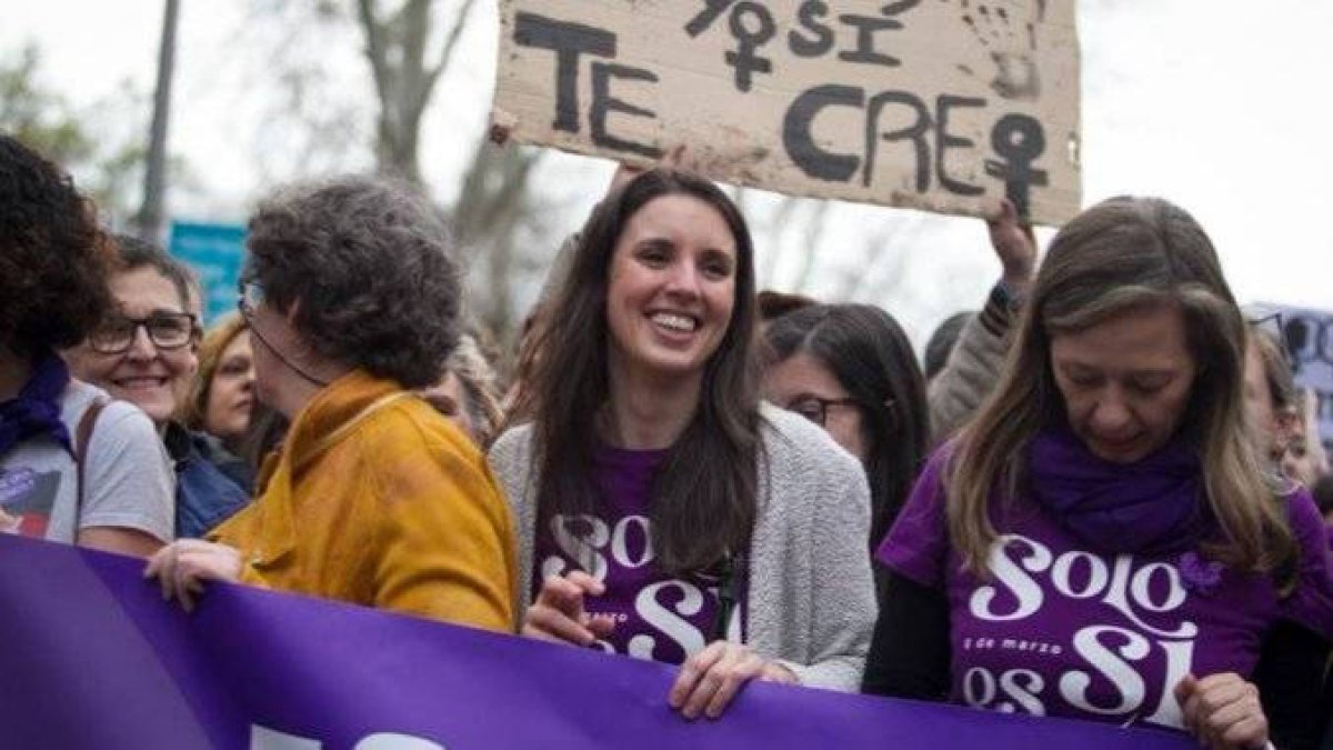Irene Montero, ministra de Igualdad y hoy contagiada.