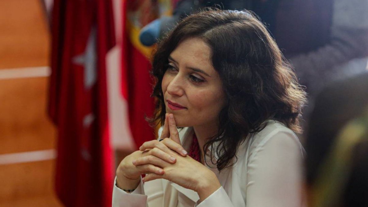 La presidenta de Madrid, Isabel Díaz Ayuso, en febrero