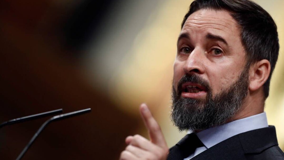 El líder de Vox, Santiago Abascal