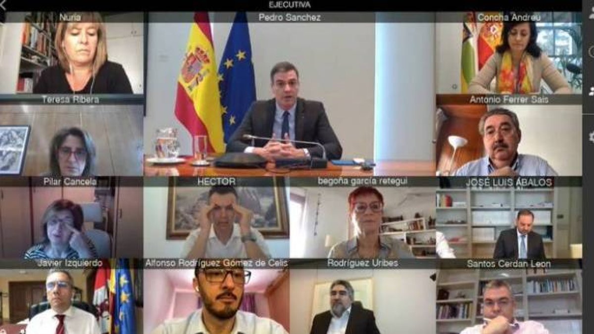Sánchez, presidiendo este lunes la ejeutiva federal del PSOE.