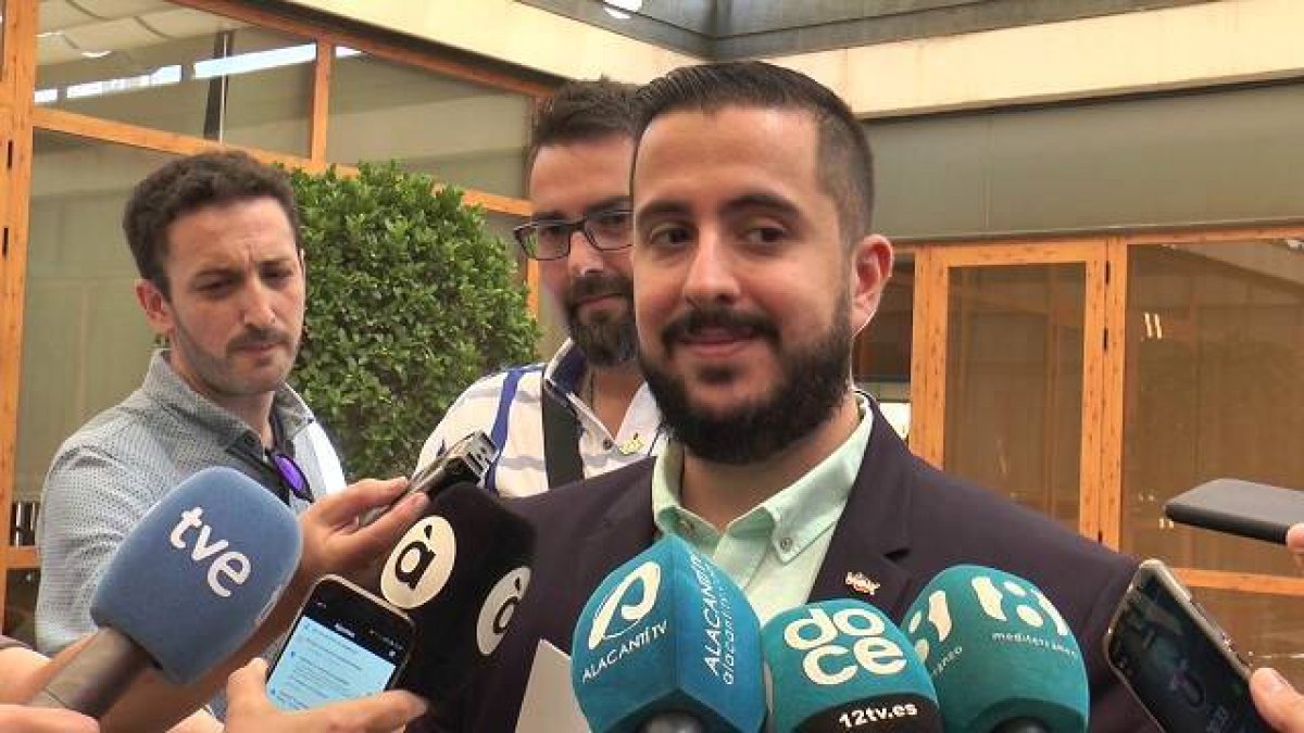 Mario Ortolá, portavoz de Vox en el Ayuntamiento de Alicante.