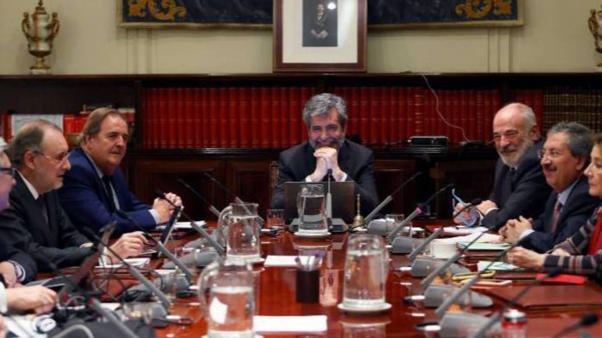 Carlos Lesmes, en una reunión del CGPJ.