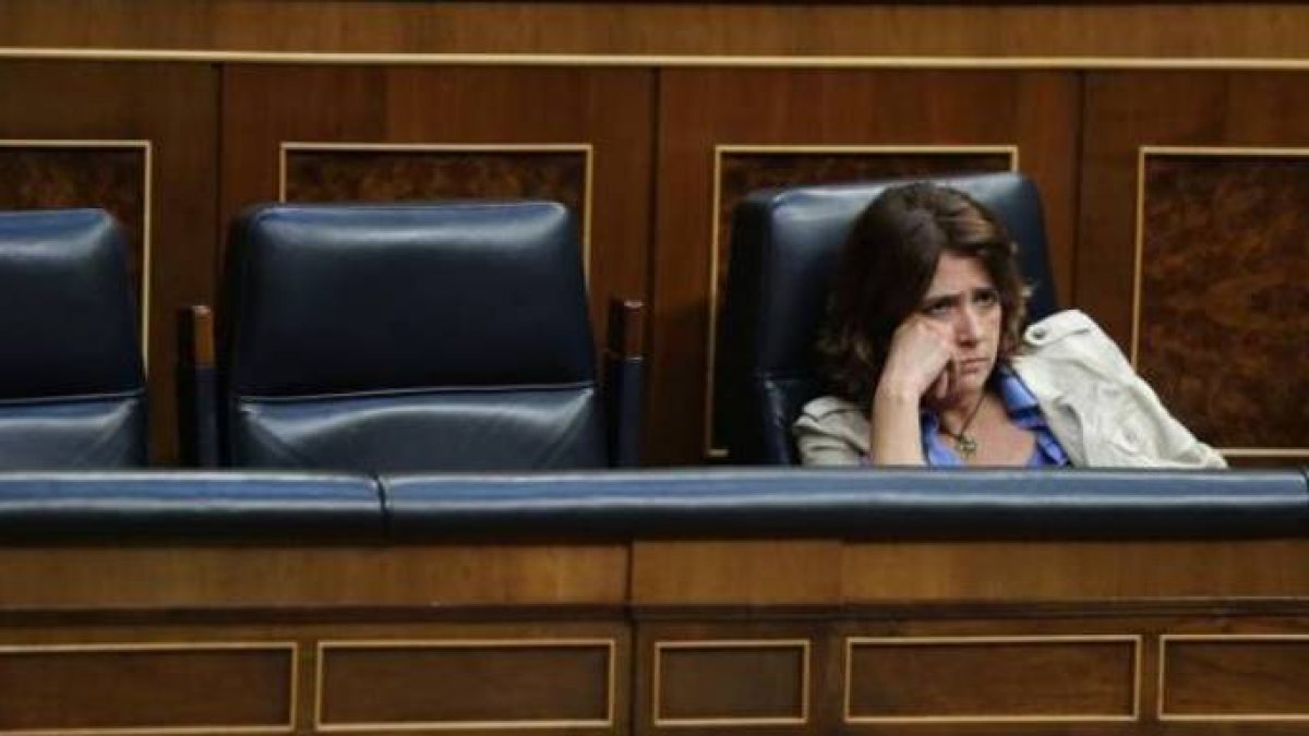 Dolores Delgado, el día en que fue reprobada por el Congreso como ministra de Justicia.