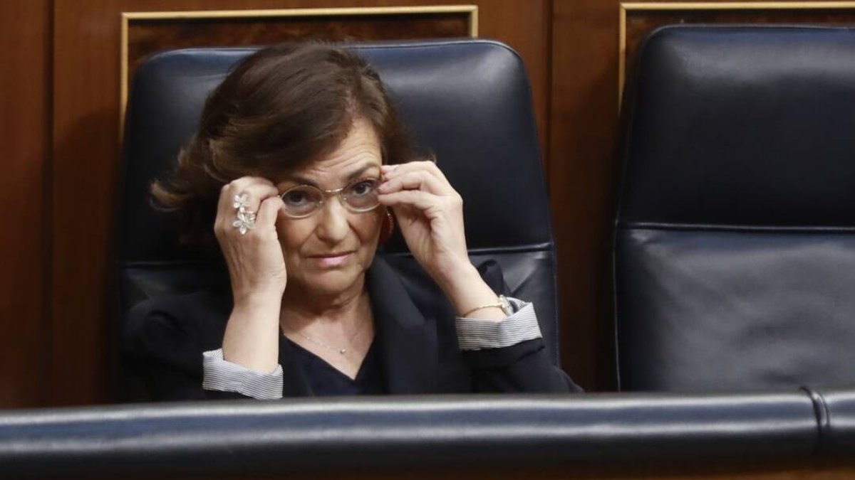 La vicepresidenta del Gobierno en el Congreso de los Diputados