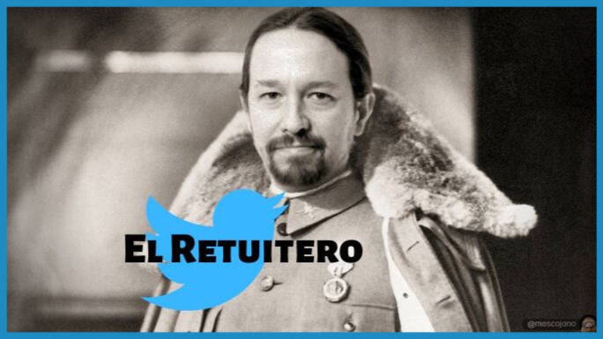 Pablo Iglesias como Franco, en un meme de @mescojono