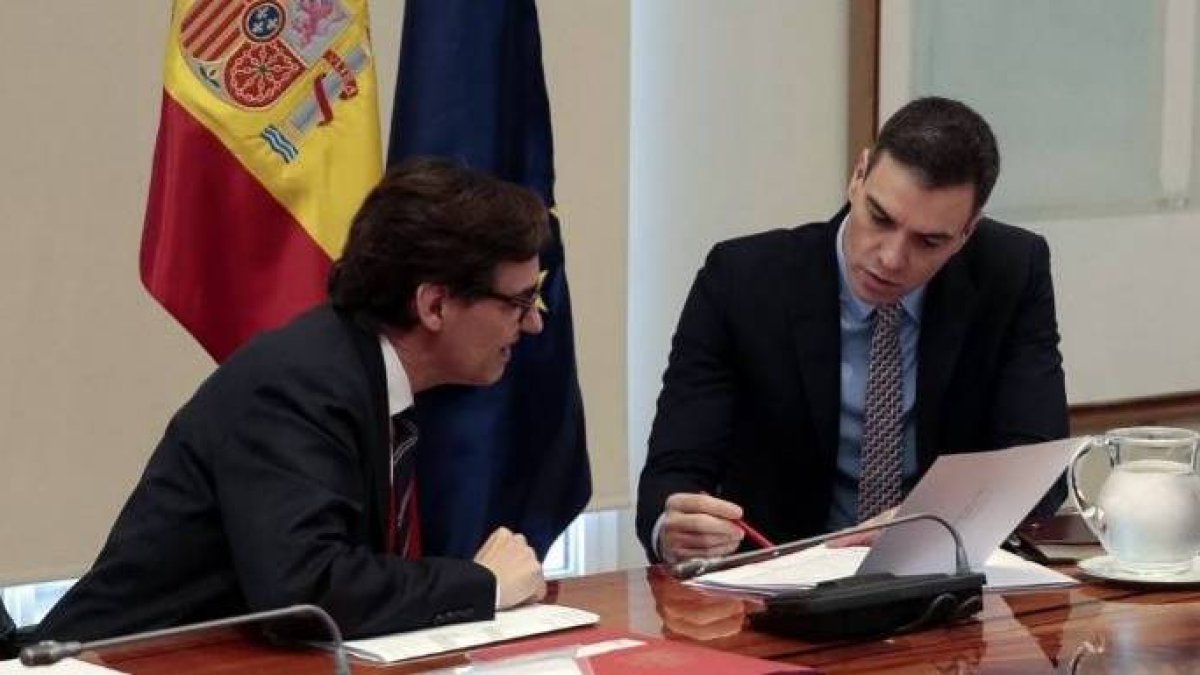 Sánchez e Illa, este domingo en la reunión del Comité del Covid.