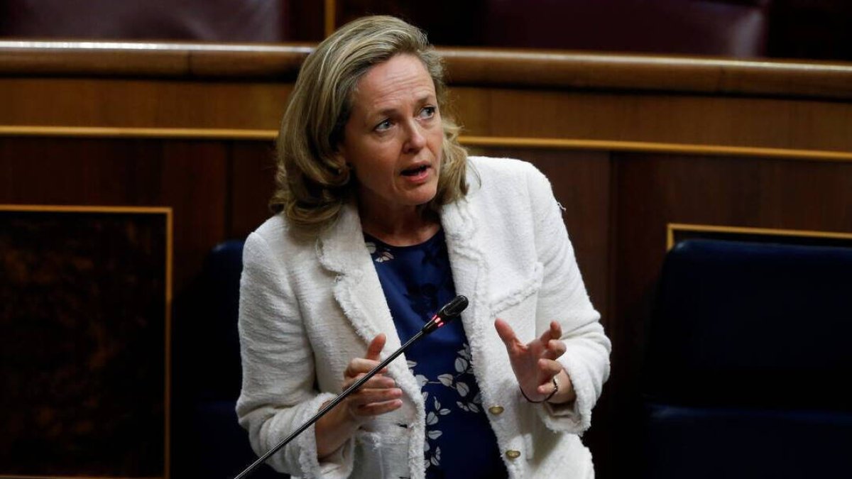 La vicepresidenta Calviño el miércoles en el Congreso.