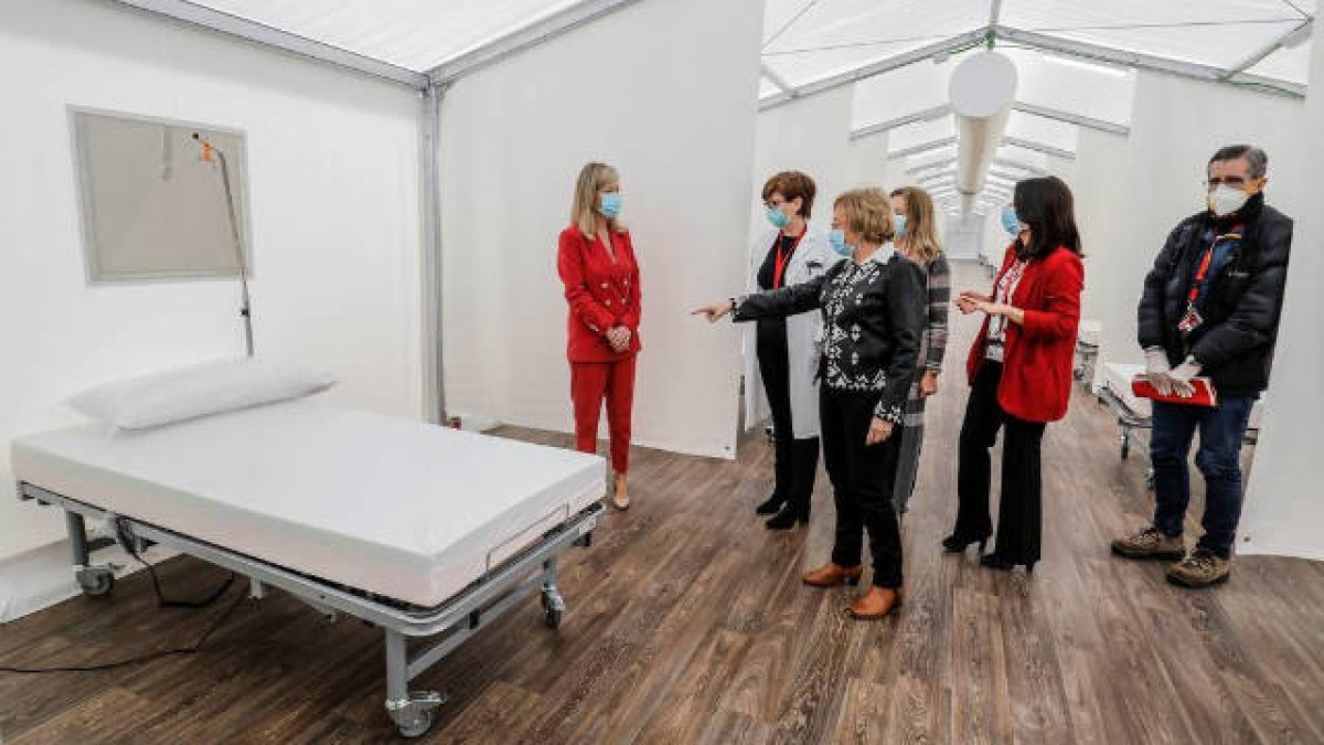 Hospital de campaña de Valencia aún sin entrar en funcionamiento.