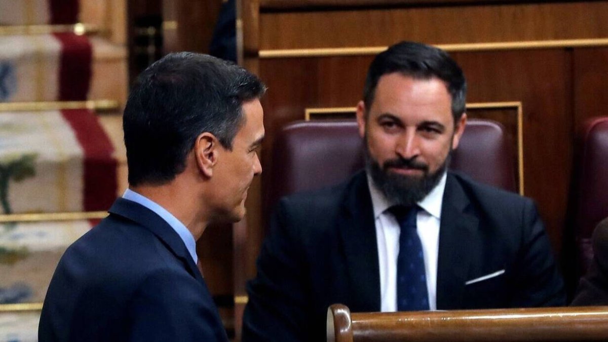 Pedro Sánchez y Santiago Abascal, en el Congreso de los Diputados