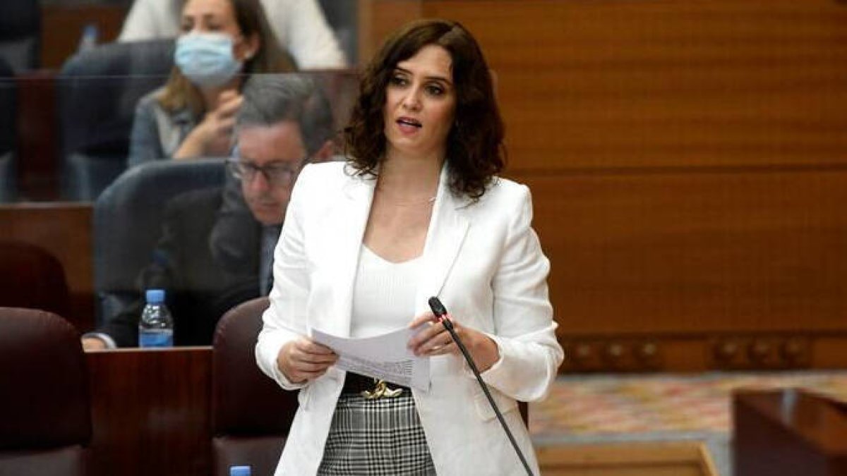 La presidenta de la Comunidad de Madrid, Isabel Díaz Ayuso