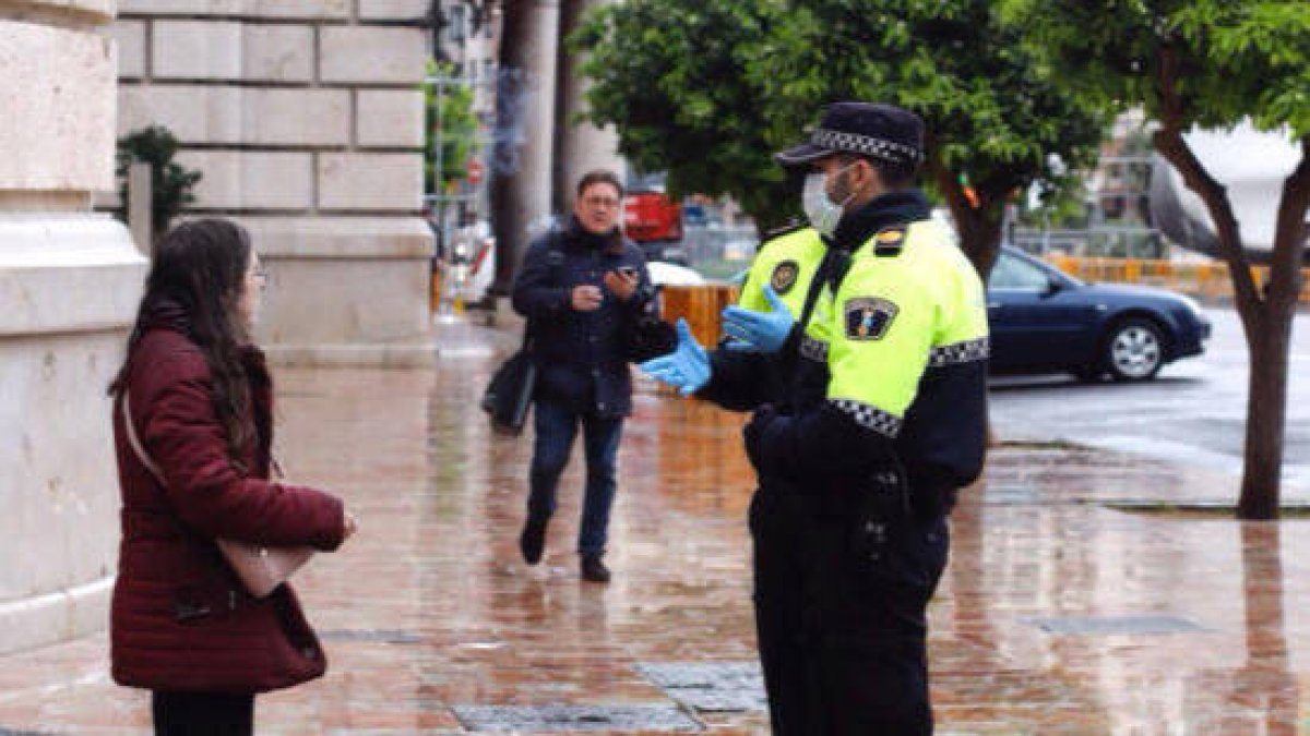 Actuación de la Policía Local en Valencia.